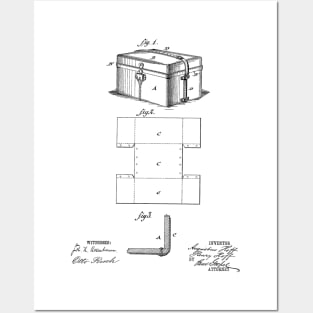 Leather Case Vintage Patent Hand Drawing Posters and Art